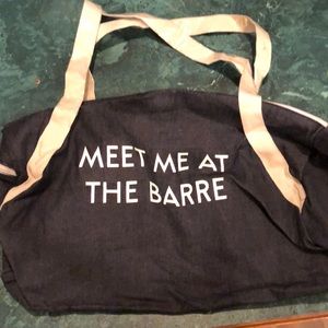 Meet me at the barre gym bag